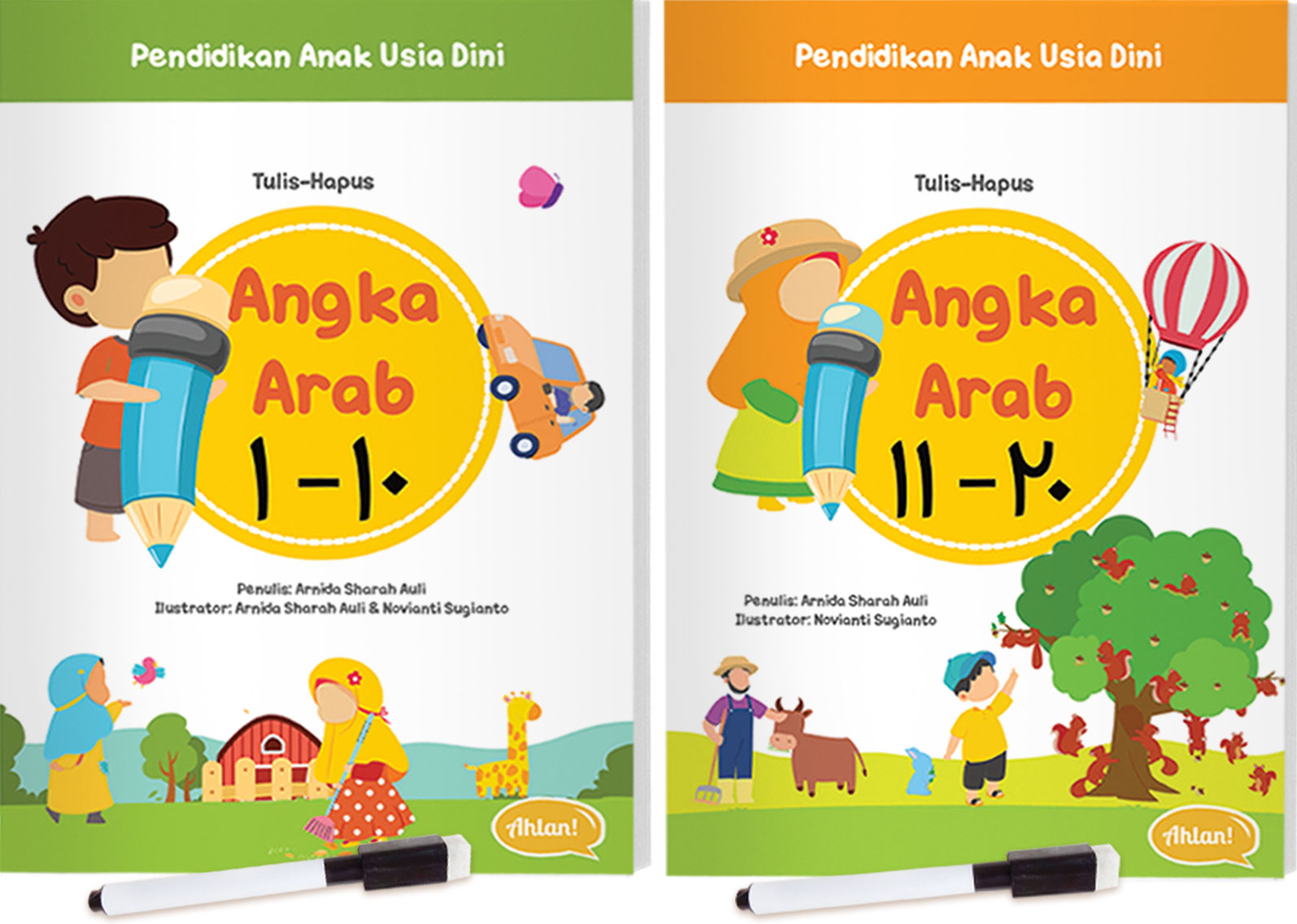 Tulis Hapus Buku Pertamaku Angka Arab٢٠-١١&١٠(Set)
